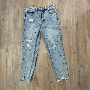 Daisy Embroidered Jeans